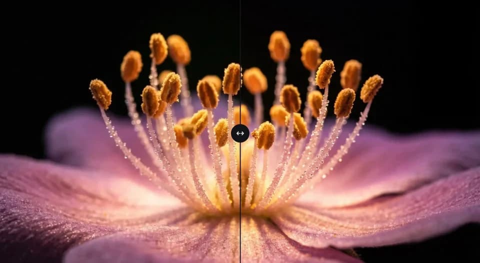 微細なフィラメントと暖かいオレンジ色の花粉の詳細を示すマクロの花の画像