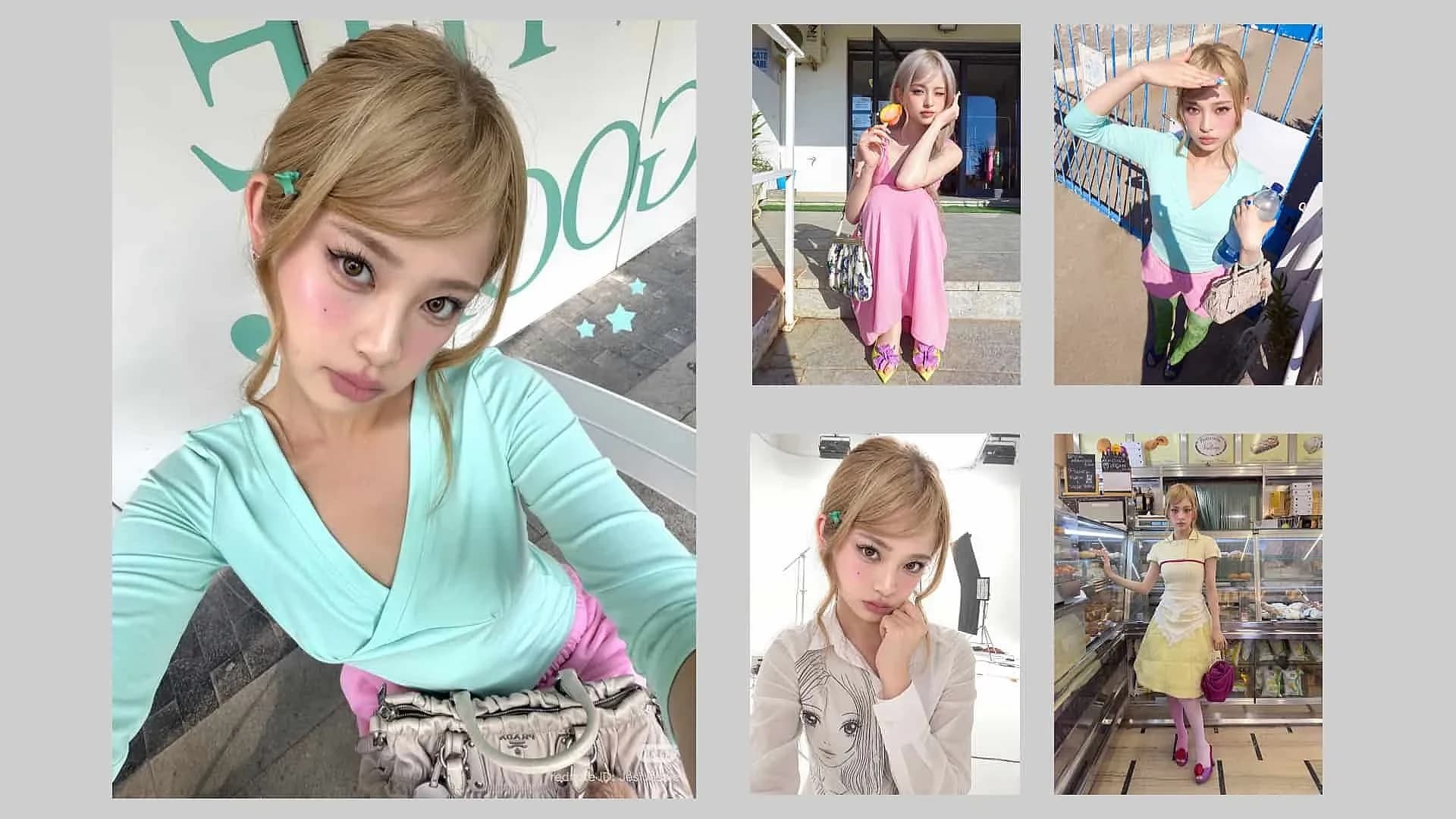 コーディネートされた服装とポートレートのバリエーションを含むポートレートのリファレンス